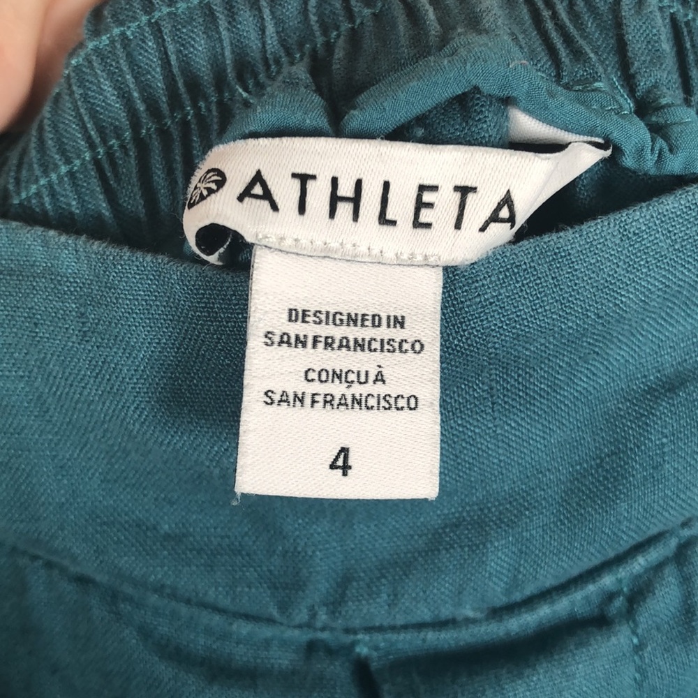 Athleta Teal Wide Leg Pants - Picture 5 of 9